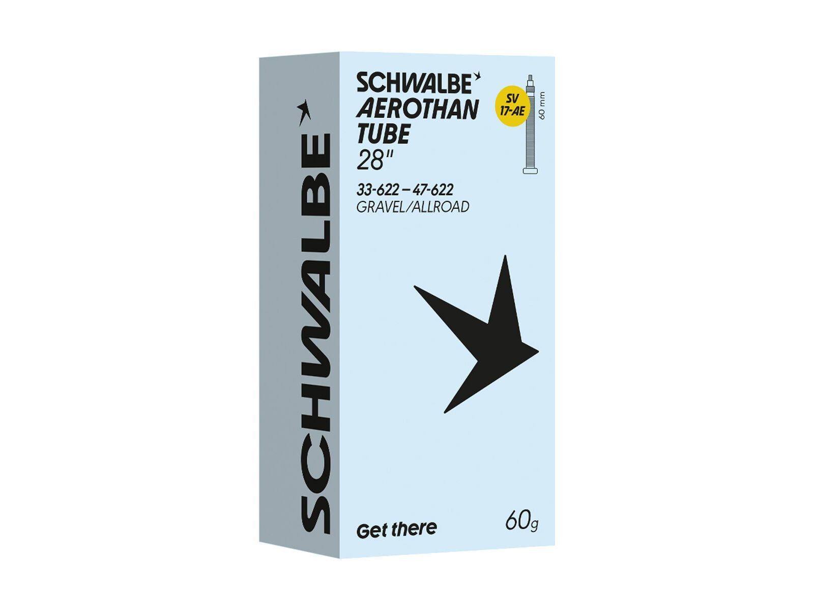 Schwalbe Aerothan Tube SV 17AE 28/700C Gravel/Allroad - 33/47-622 / 60 mm - Bild 1