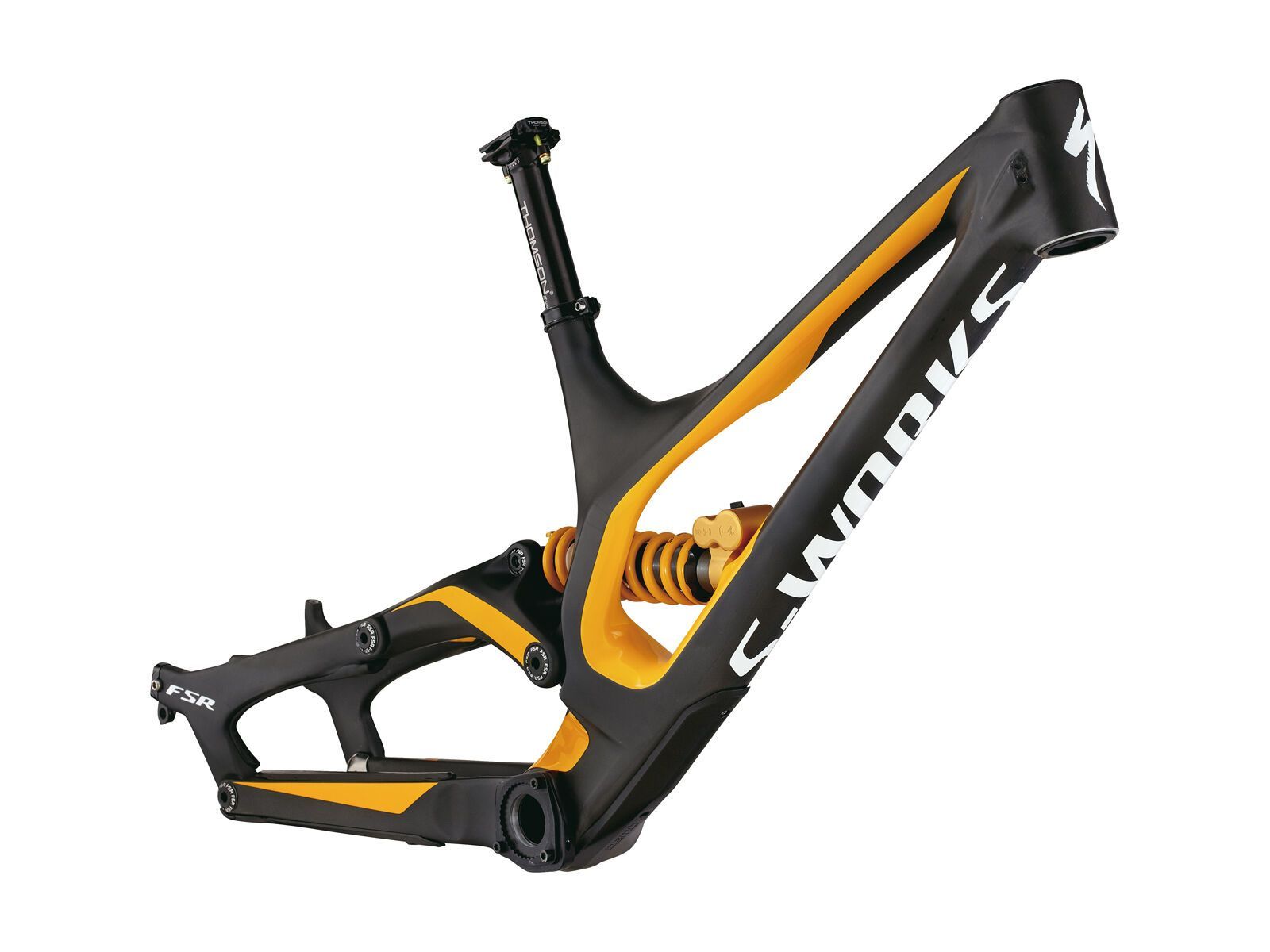 Specialized S-Works Demo 8 FSR 650b Frame, satin/gloss carbon/yellow/white - Bild 1