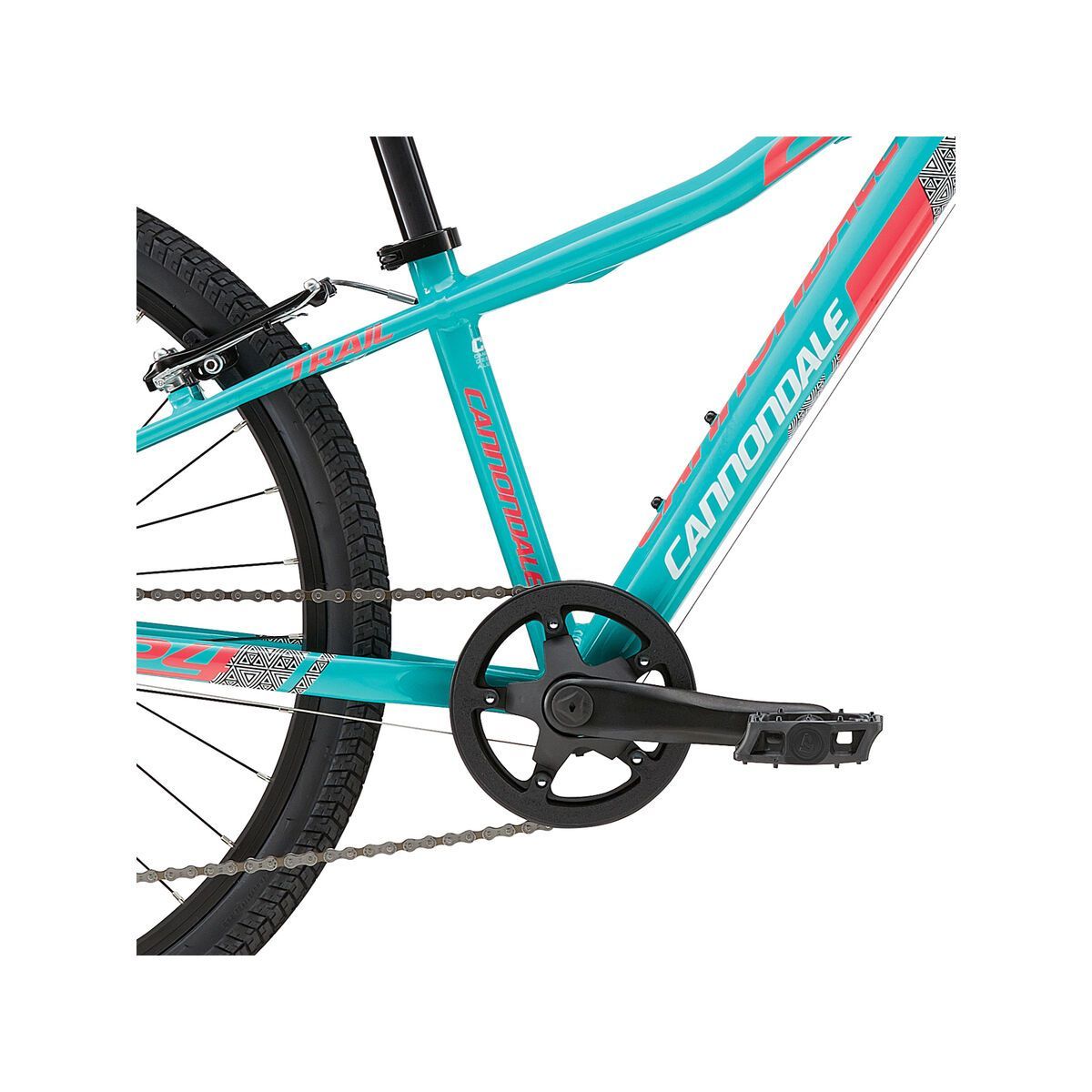 Cannondale Trail 24 Girls, turquoise w/ magnesium white, jet black and acid strawberry, gloss - Bild 4