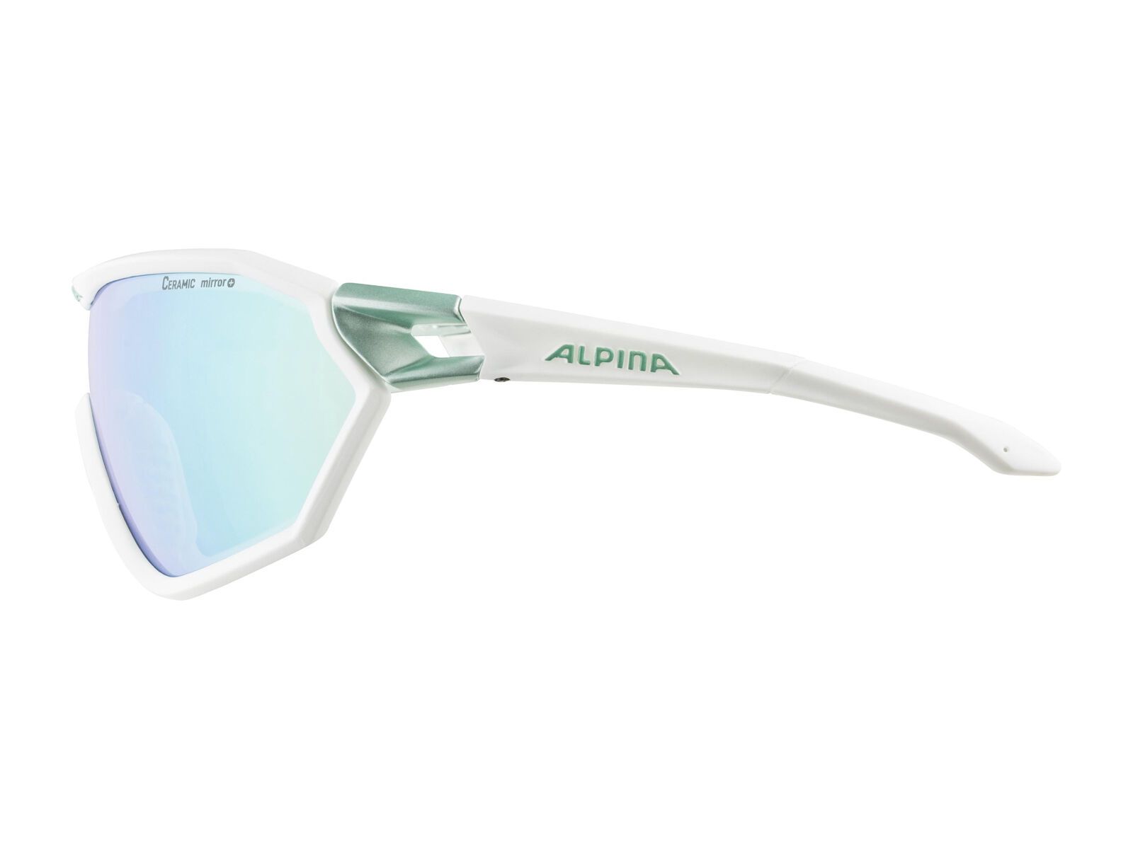 Alpina S-Way CM+, white matt-pistachio/Lens: ceramic mirror emerald - Bild 2