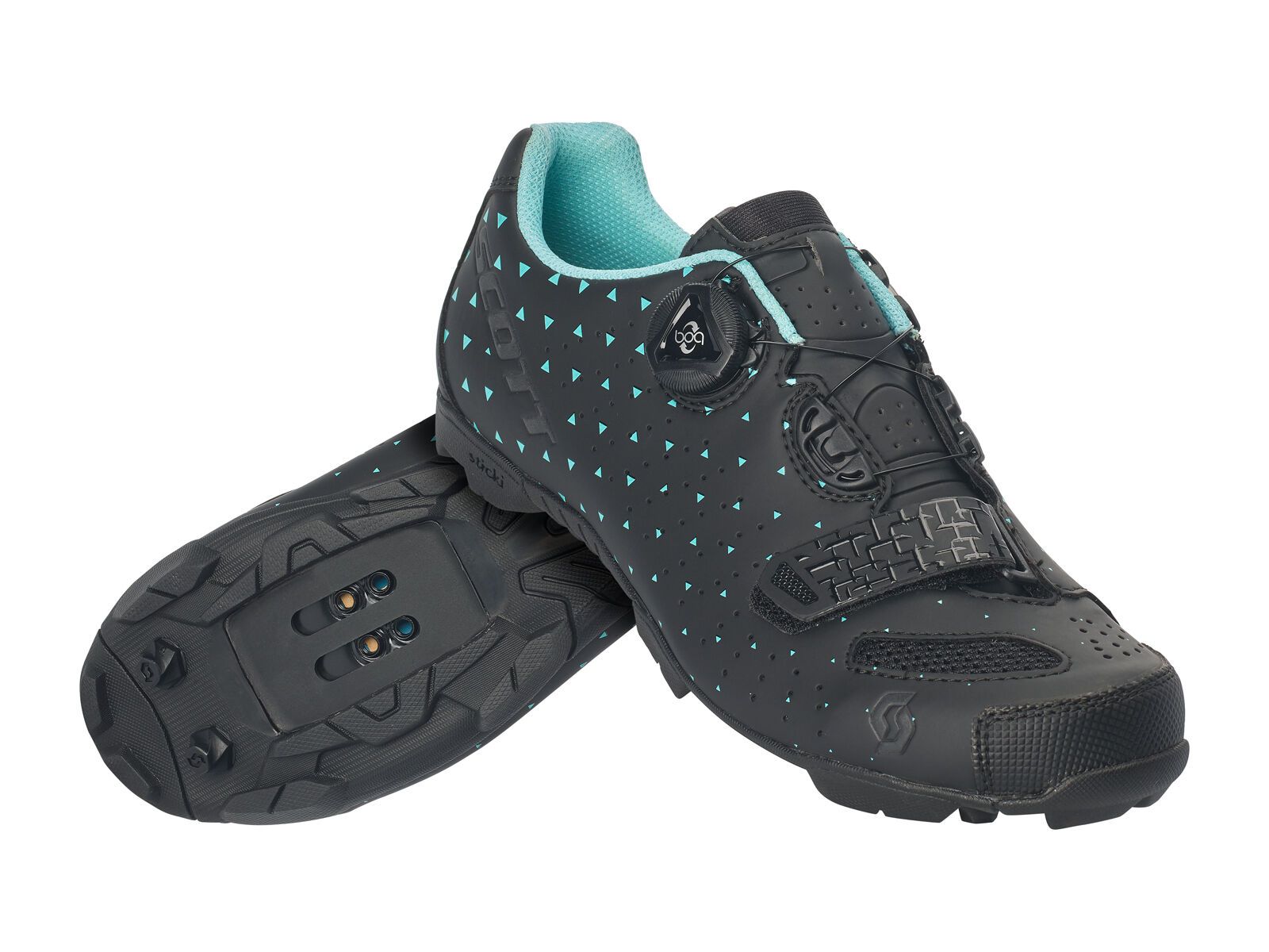 Scott MTB Comp Boa Lady Shoe, matt black/turquoise blue - Bild 2