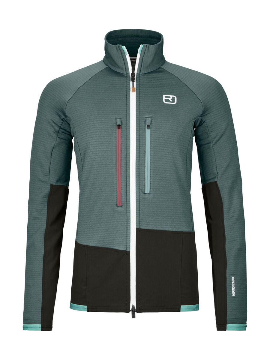 Ortovox Merino Fleece Rib Jacket W, dark arctic grey - Bild 1