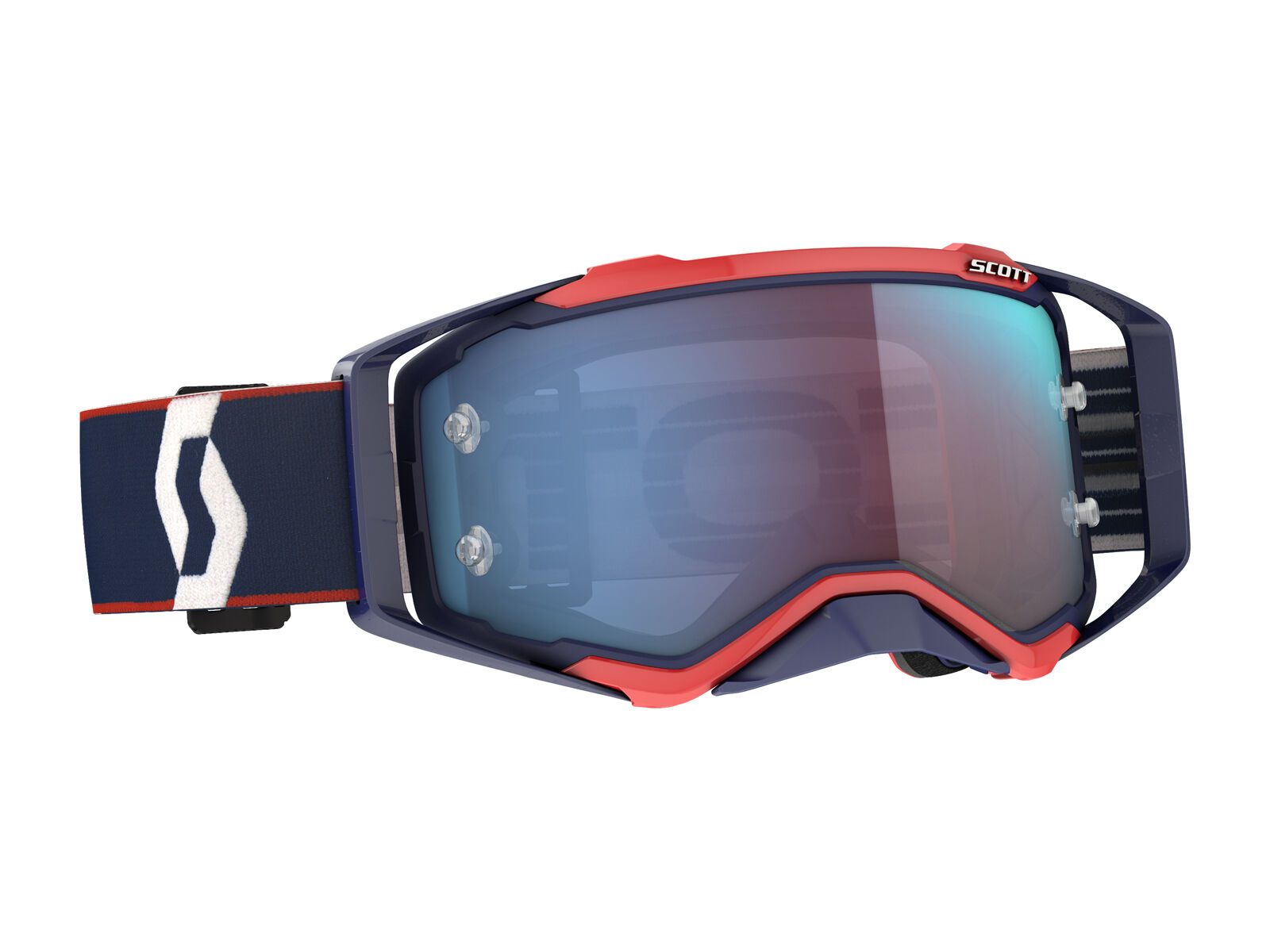 Scott Prospect Goggle Blue Chrome Works, retro blue/red - Bild 1