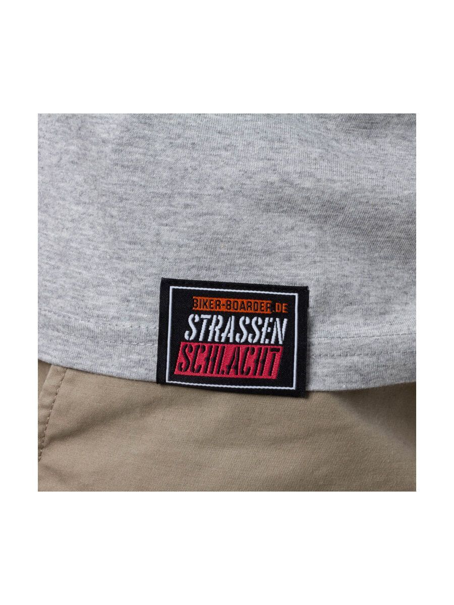 BIKER-BOARDER Strassenschlacht T-Shirt Handgranate Unisex, grau - Bild 3