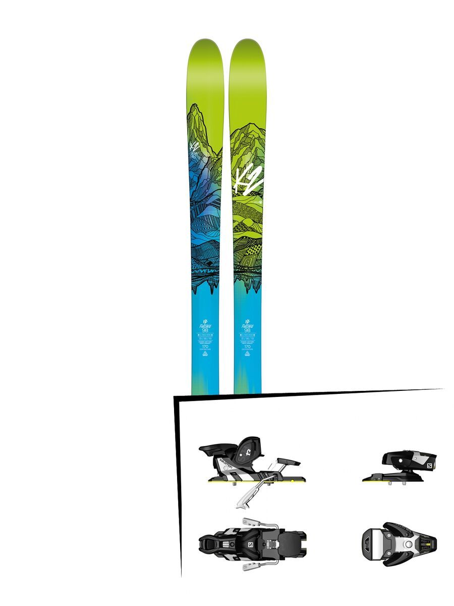 K2 SKI Set: FulLUVit 98 Ti 2016 + Salomon STH2 WTR 13 - Bild 1