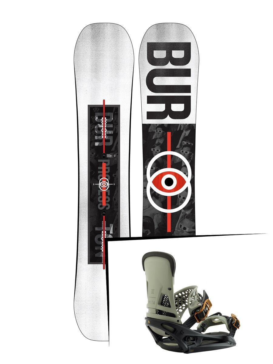 Set: Burton Process 2019 + Burton Malavita EST black/gray - Bild 1
