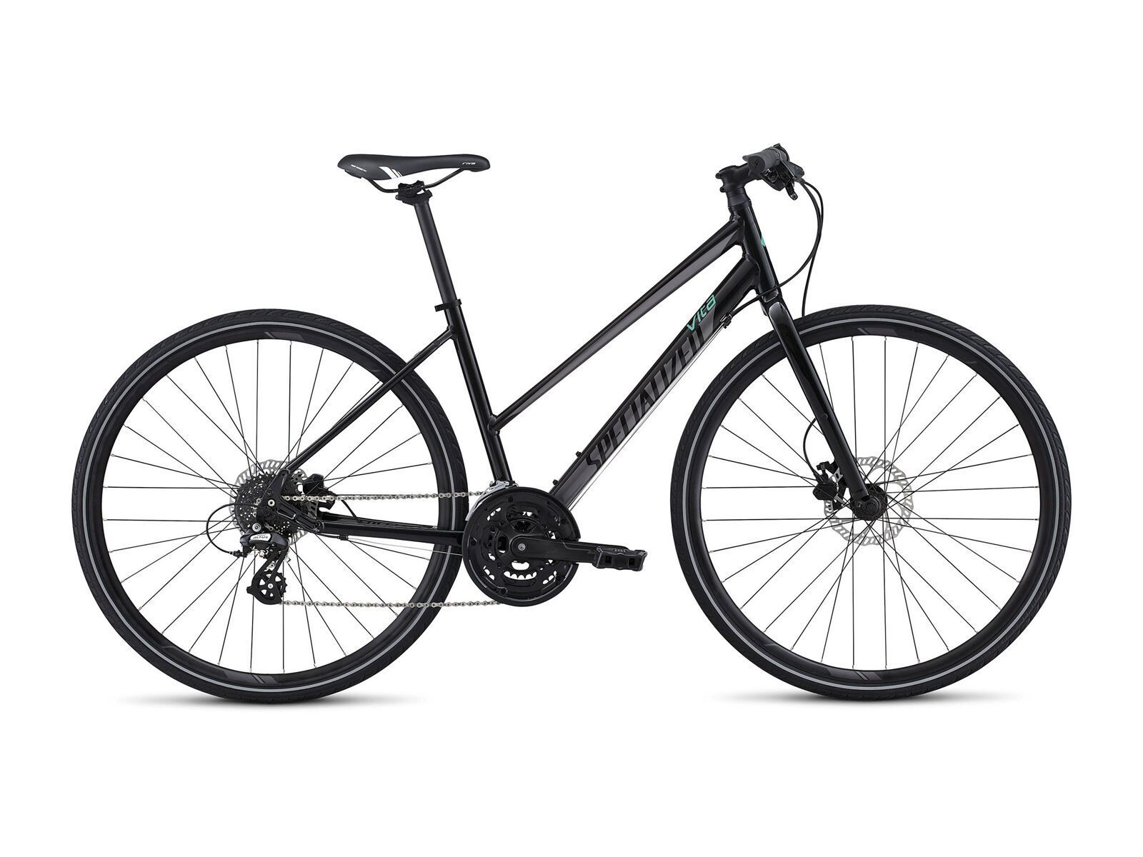 Specialized Vita Disc Step Through, metblack/dream silver/emerald green - Bild 1