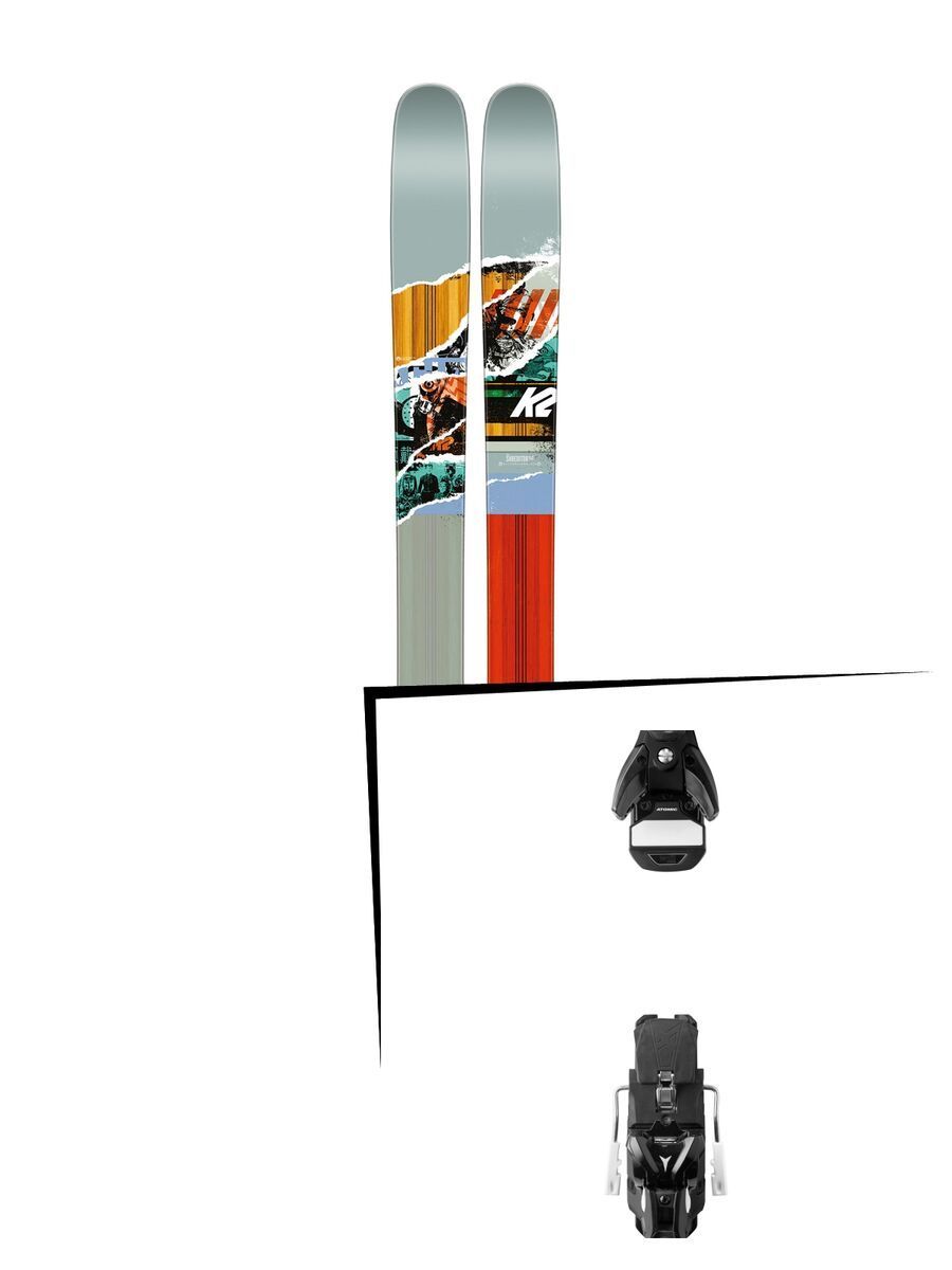 Set: K2 Shreditor 112 2016 + Atomic STH 13 WTR 115 mm, black/gun metal - Skiset - Bild 1