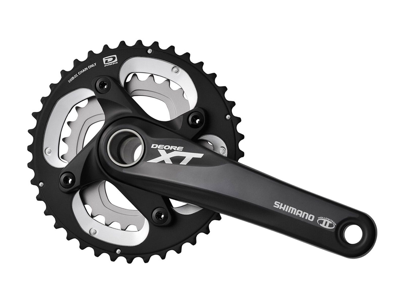 Shimano Kurbelgarnitur Deore XT MTB FC-M785 2x10 - 38/26, schwarz - Bild 1