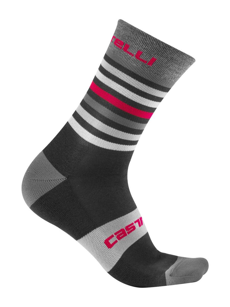 Castelli Gregge 15 Sock, black red - Bild 1