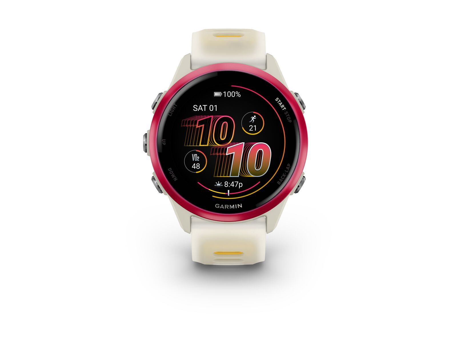 Garmin Forerunner 570 - 42 mm, bone/himbeerrot - Bild 4