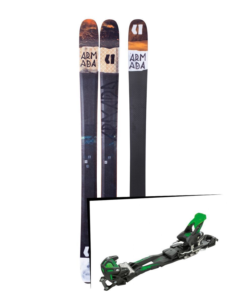 Set: Armada Tracer 108 2018 + Tyrolia Adrenalin 16 solid black flash green - Bild 1