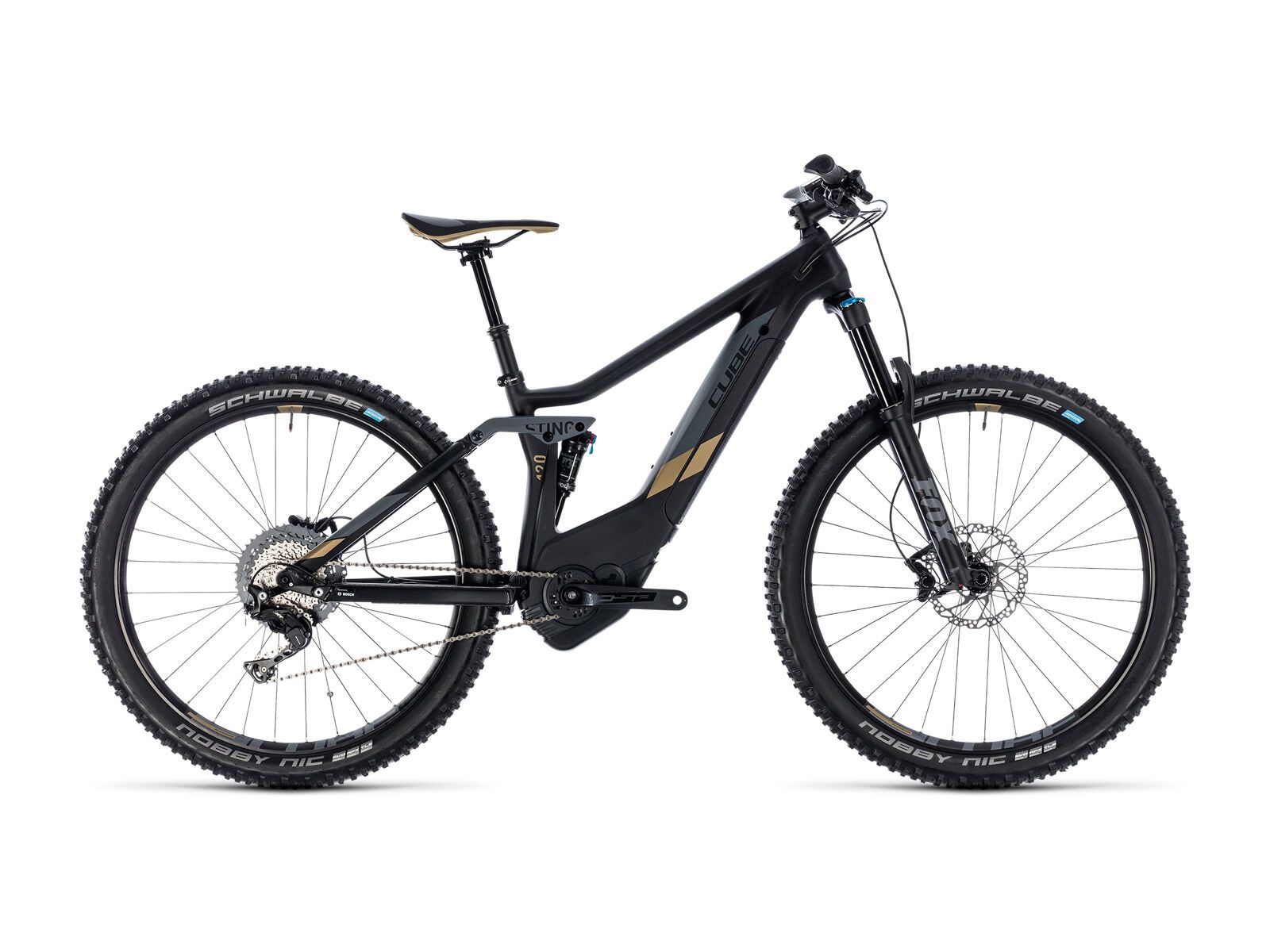 Cube Sting Hybrid 120 HPC SL 500 27.5, carbon´n´gold - Bild 1