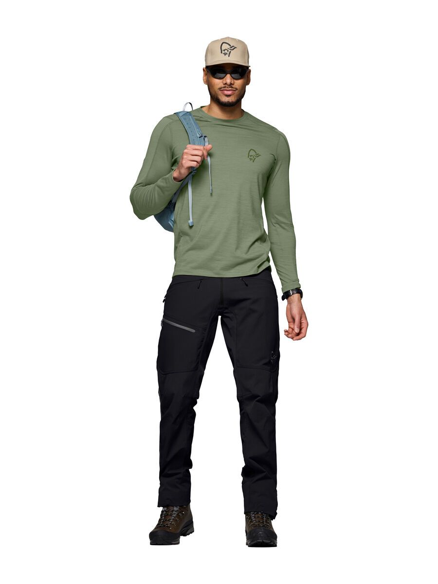 Norrona femund pureUll Long Sleeve M's, deep lichen green - Bild 7
