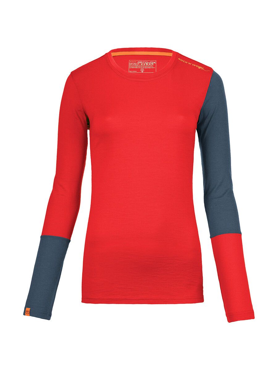 Ortovox Merino 185 Rock 'N' Wool Long Sleeve, hot coral - Bild 1
