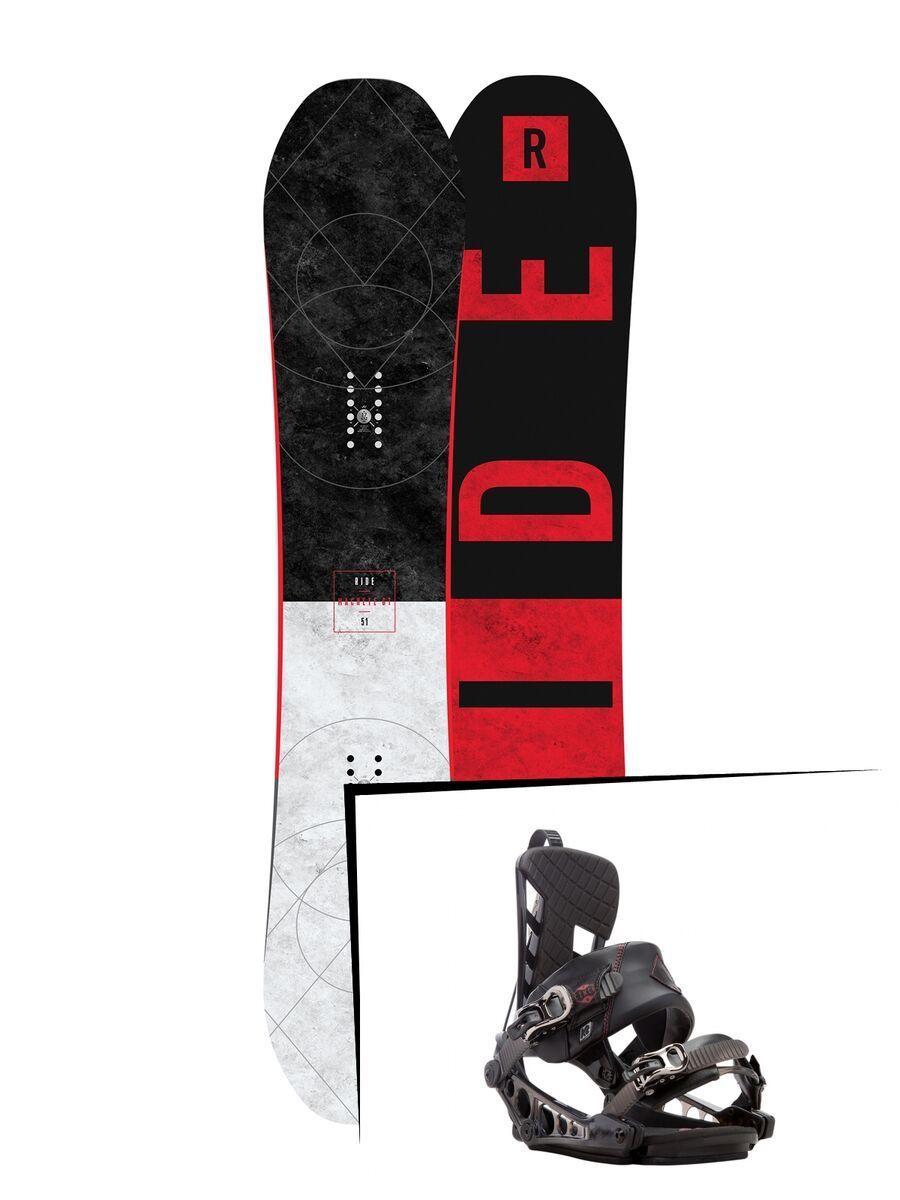 Set: Ride Machete GT 2017 + K2 Cinch CTS 2017, black - Snowboardset - Bild 1