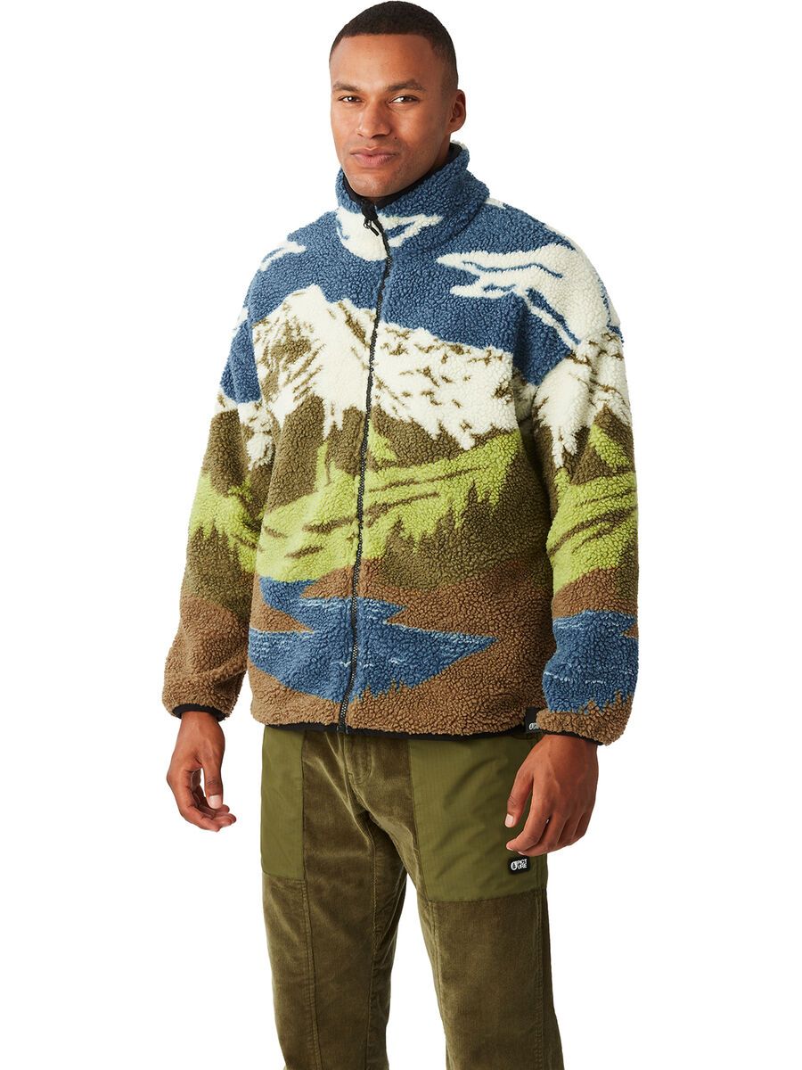 Picture Hafdals Zip Fleece, cloudy landsc sherpa m - Bild 4