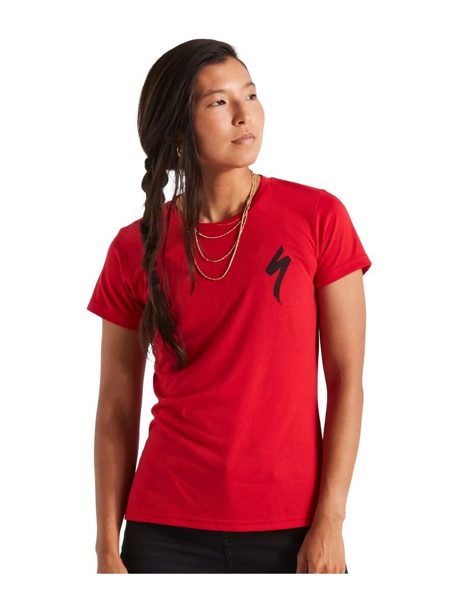 Specialized S-Logo T-Shirt Damen kurzarm, flo red - Bild 2