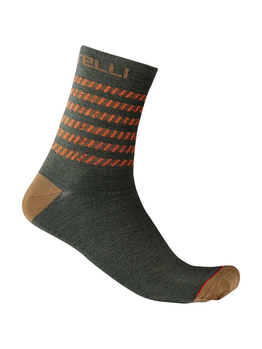Castelli Go 15 Sock, miitary green/olive green - Bild 1