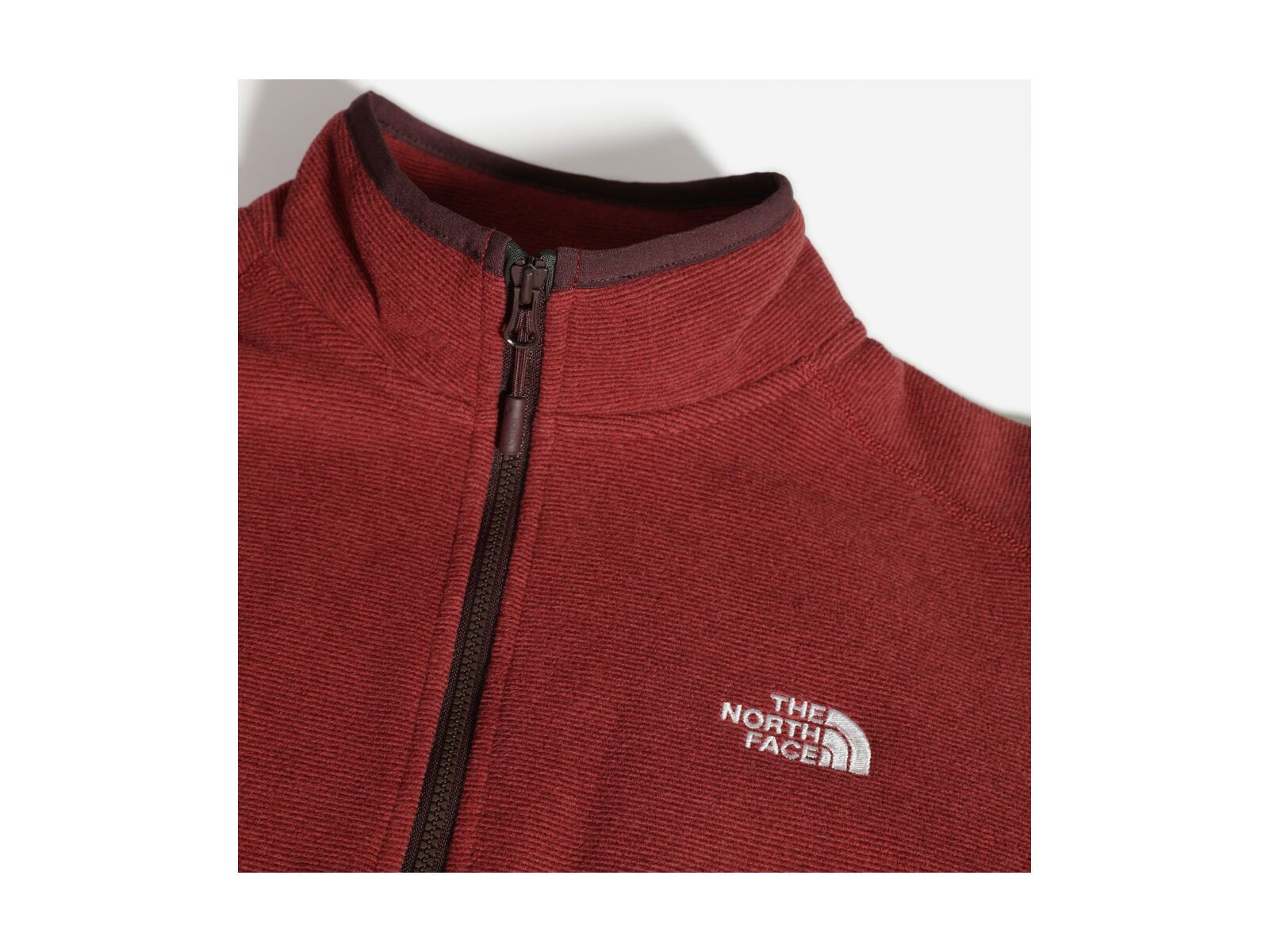 The North Face Women's 100 Glacier 1/4 Zip, root brown/pomegranate stripe - Bild 4