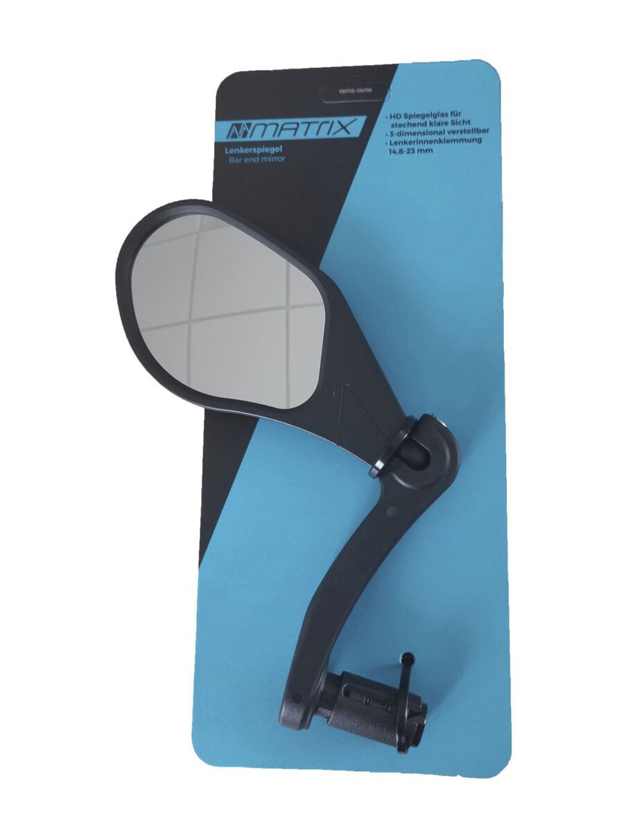 Matrix Lenkerspiegel LS 200 HD Glas - 14,8-23 mm, schwarz - Bild 2