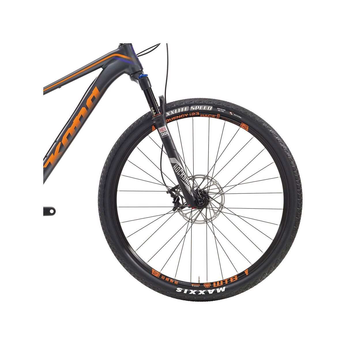 Kona Hei Hei DL Race, matt charcoal w/ team orange & purple decals - Bild 2