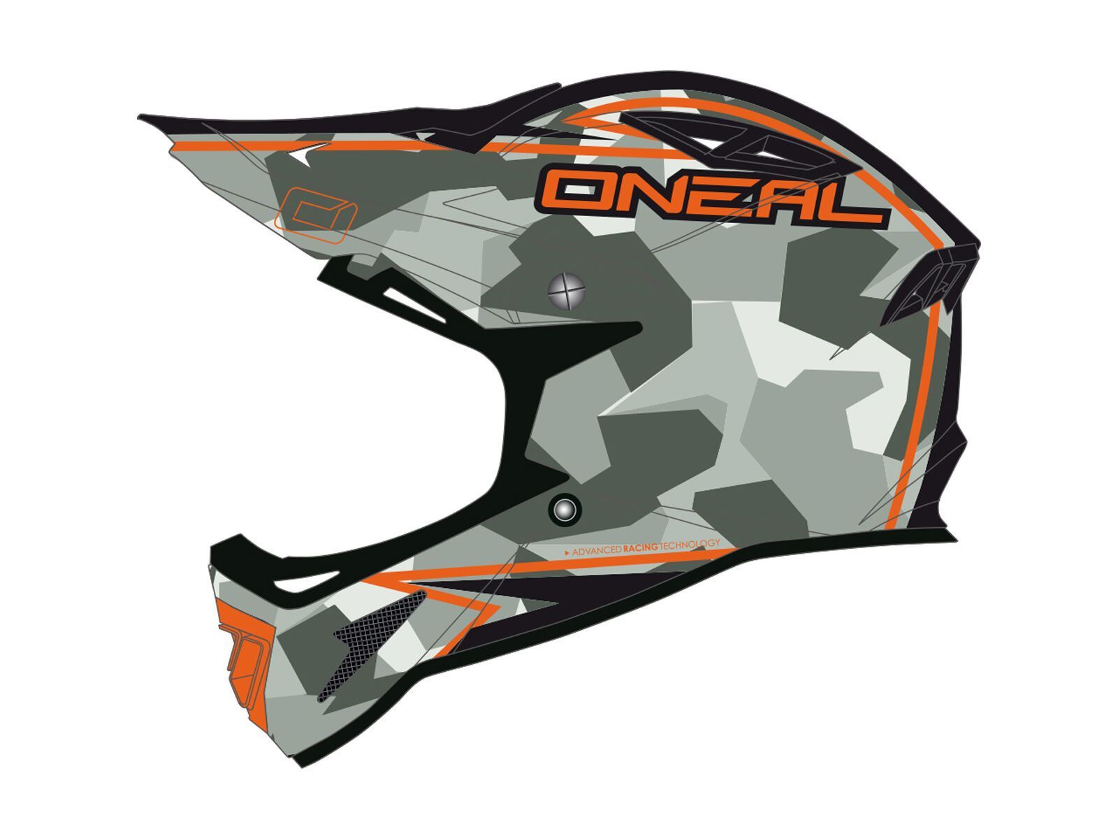 ONeal Warp Fidlock Helmet Edgy Camo, grey - Bild 1