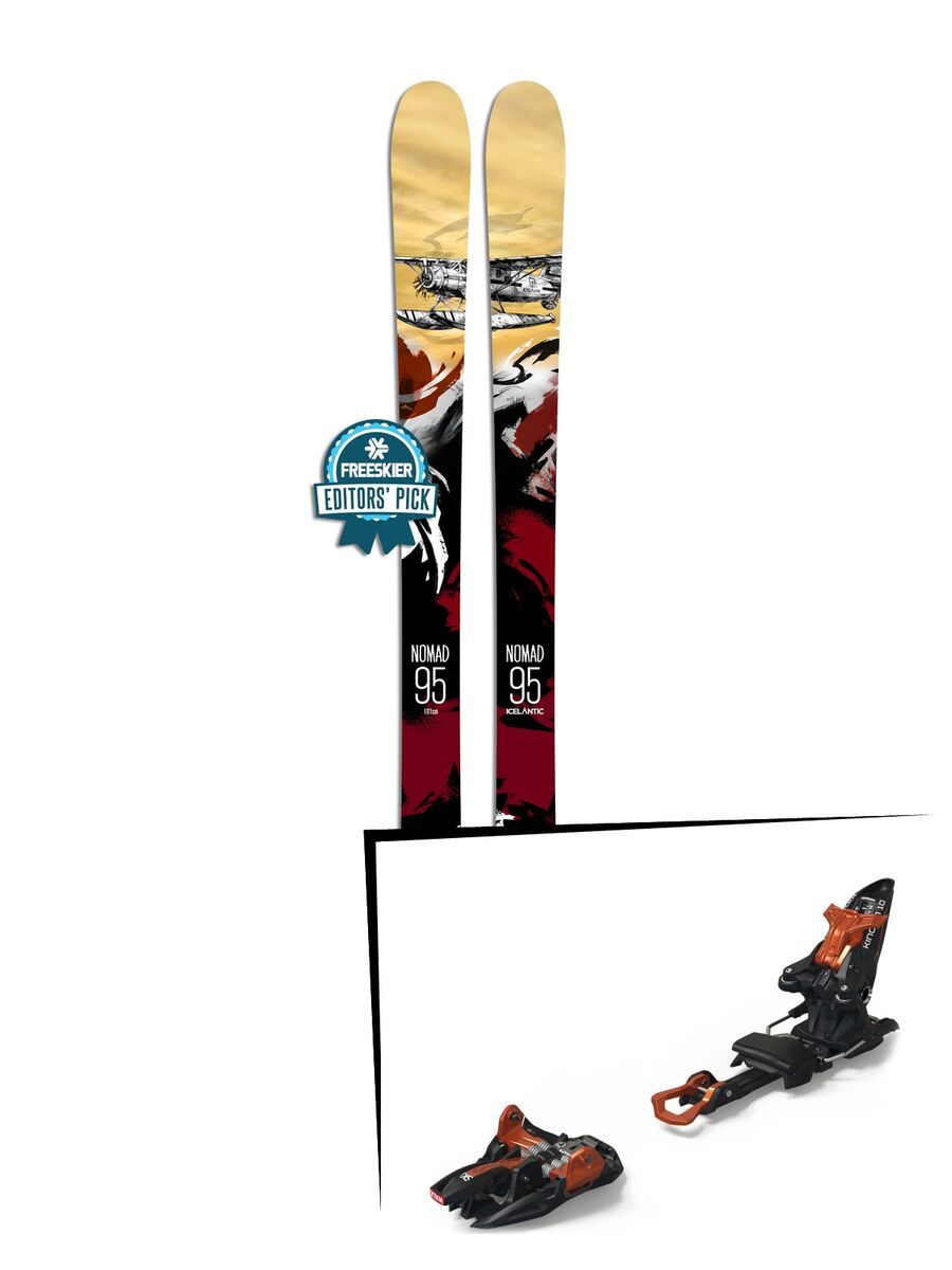 Set: Icelantic Nomad 95 2018 + Marker Kingpin 10 black/copper - Bild 1