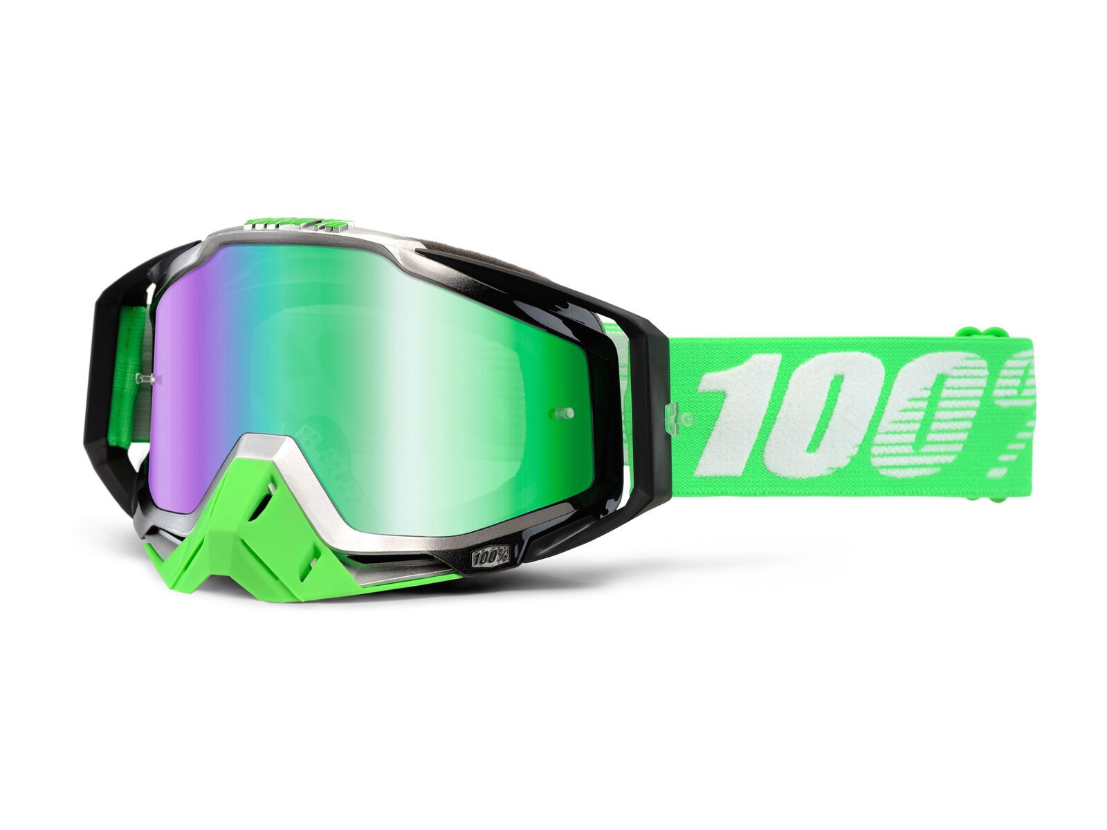 100% Racecraft inkl. Wechselscheibe, organic/Lens: mirror green - Bild 2