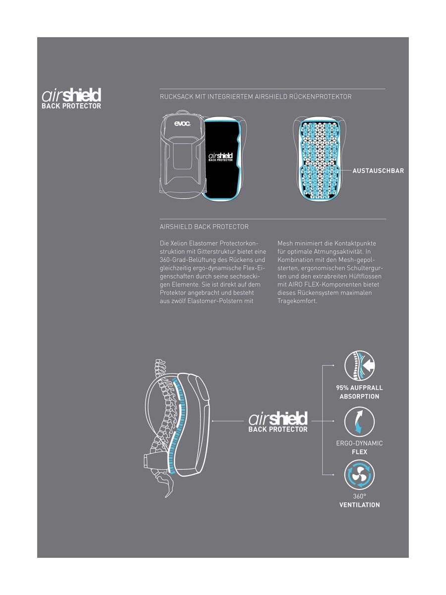 Evoc Neo 16l - S/M, chili red/carbon grey - Bild 9