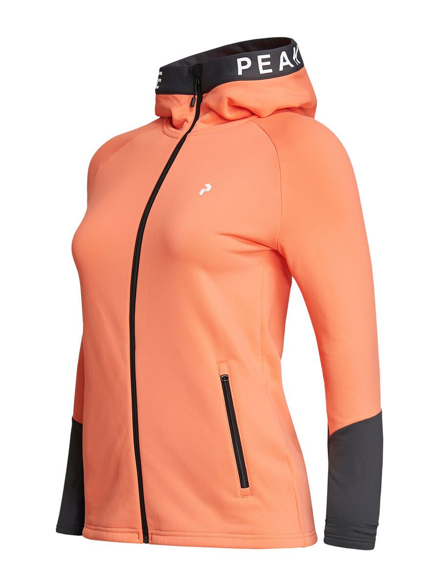 Peak Performance W Rider Zip Hood, light orange/motion grey - Bild 3