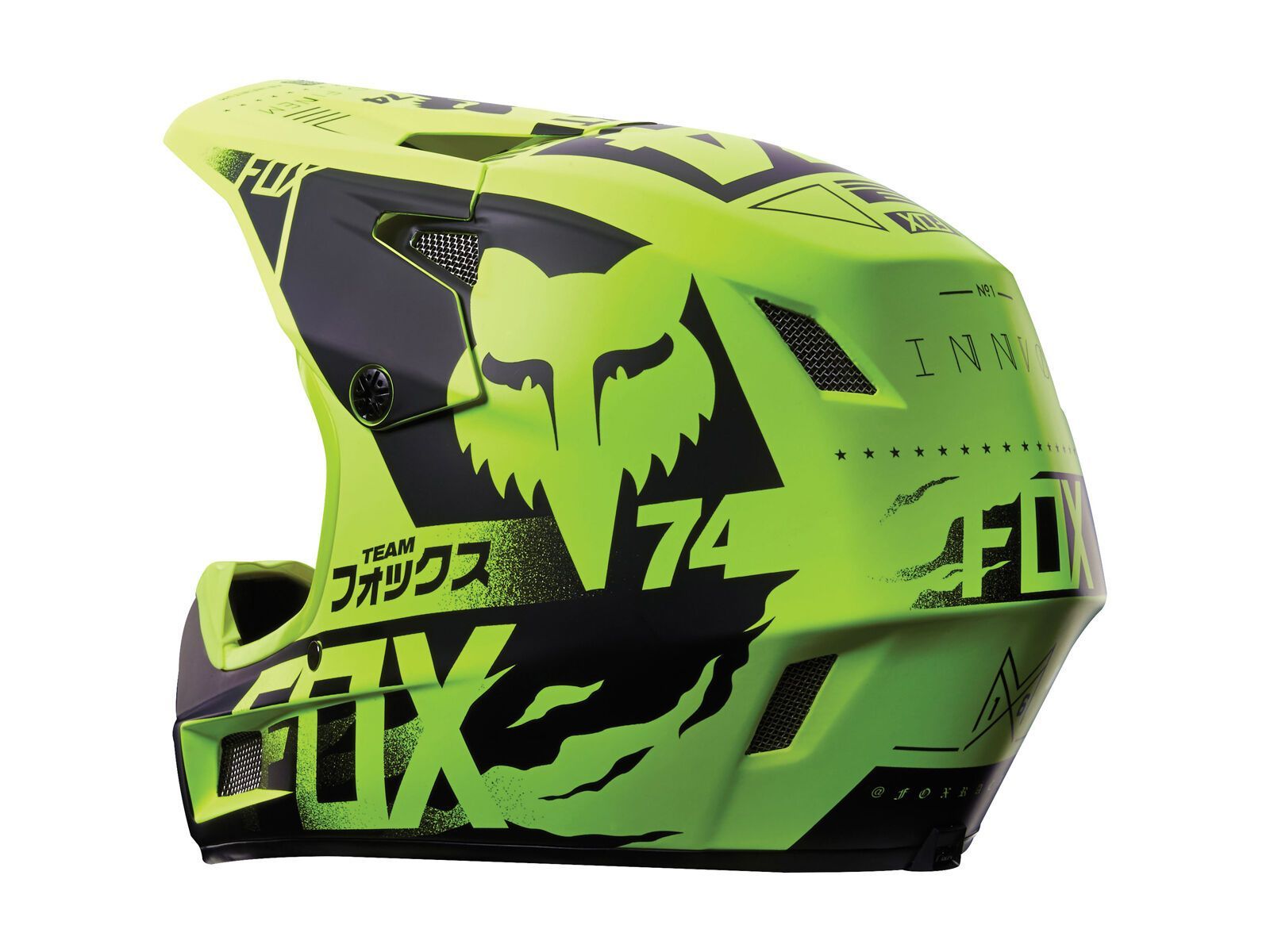 Fox Rampage Comp Helmet, flow yellow - Bild 4