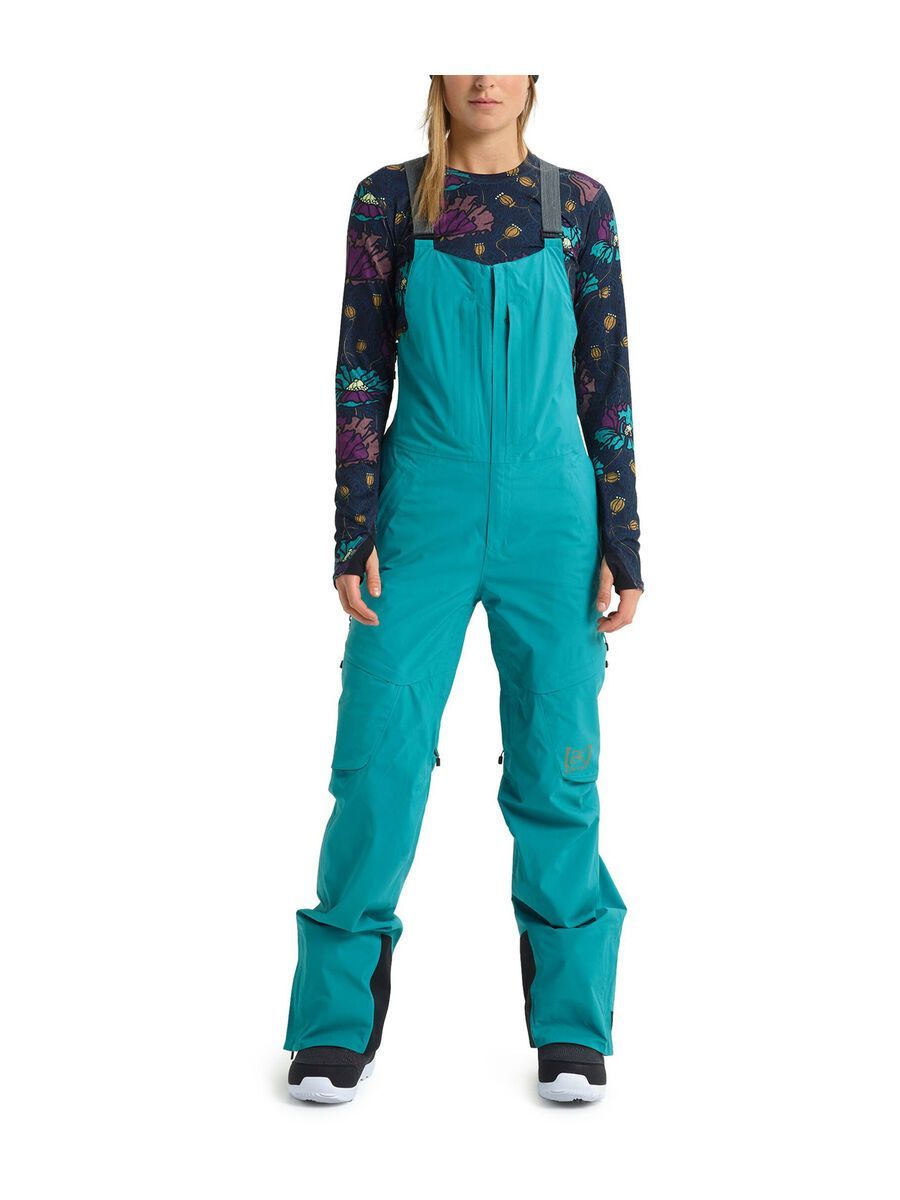 Burton Women's [ak] Gore-Tex Kimmy 2L Bib Pant, green-blue slate - Bild 3