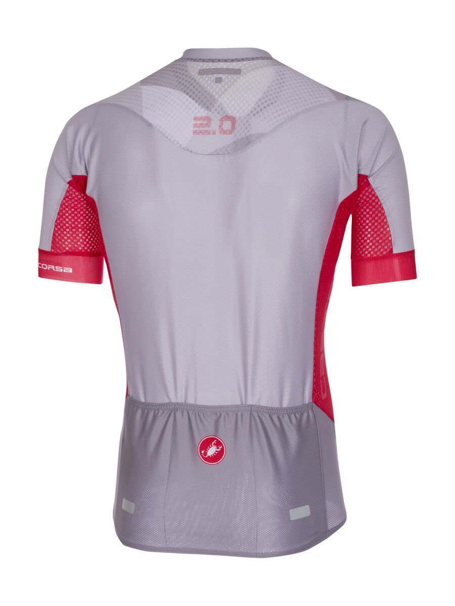 Castelli Climber's 2.0 Jersey FZ, light gray/red - Bild 2