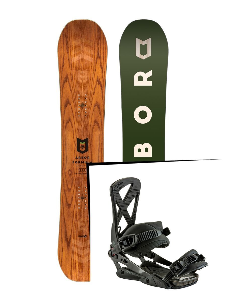 Set: Arbor Formula Premium Mid Wide 2017 + Nitro Phantom 2017, midnight - Snowboardset - Bild 1