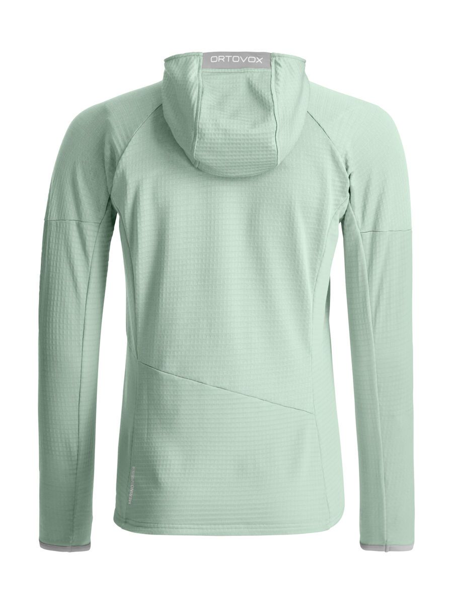 Ortovox Merino Fleece Light Grid Hoody W, green acid - Bild 2