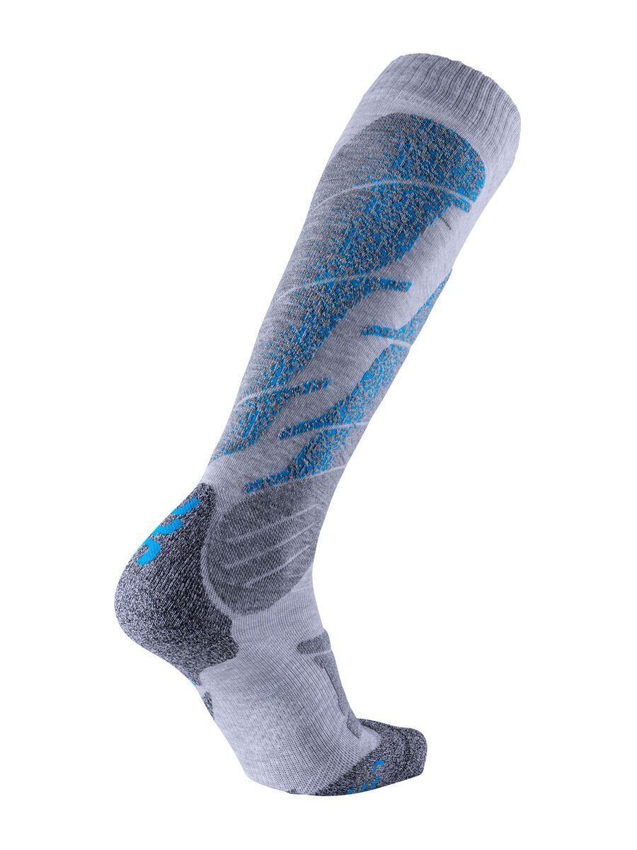 UYN All Mountain Ski Socks, light grey melange/azure - Bild 2