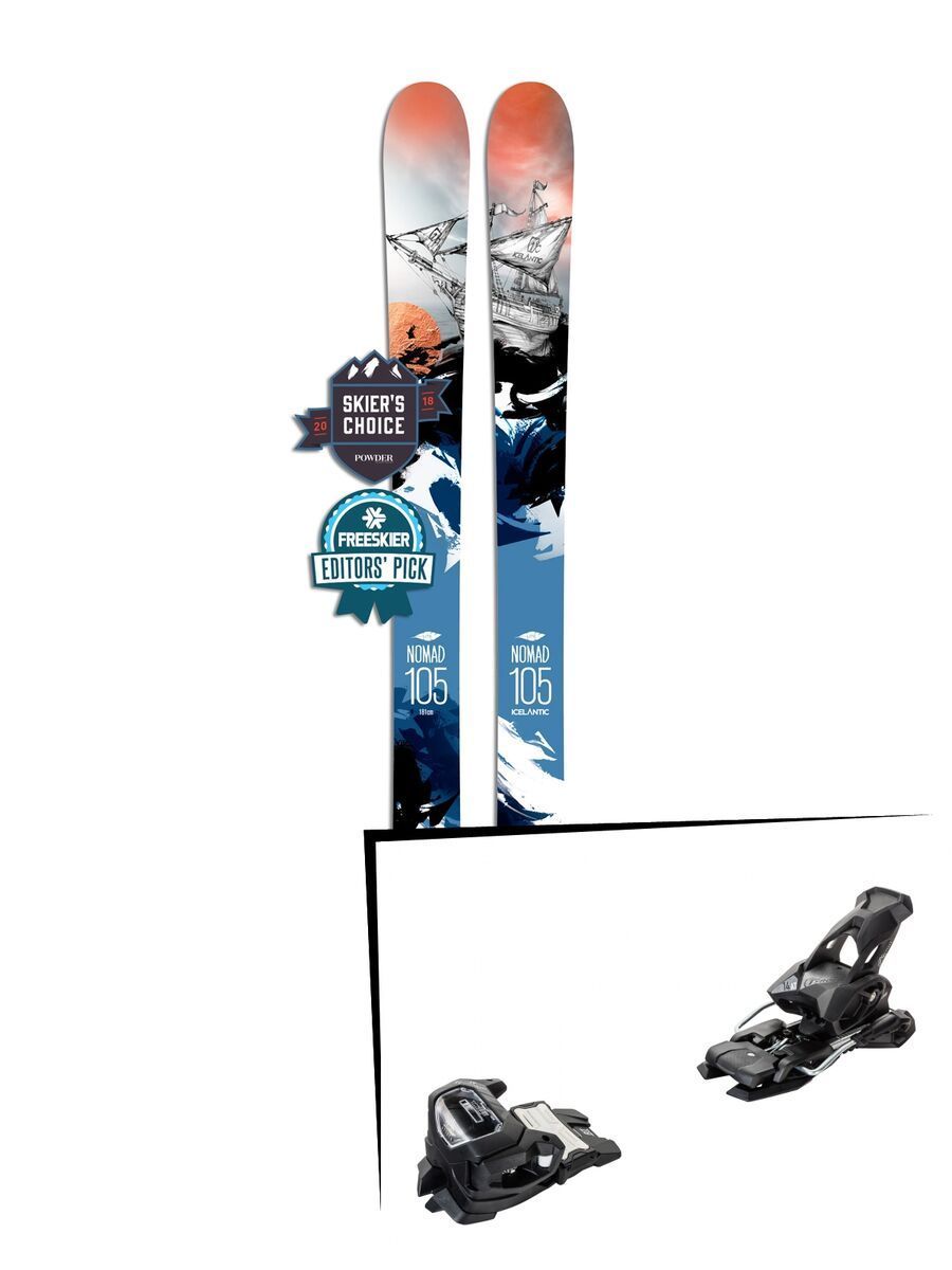 Set: Icelantic Nomad 105 Lite 2018 + Tyrolia Attack² 14 AT solid black - Bild 1