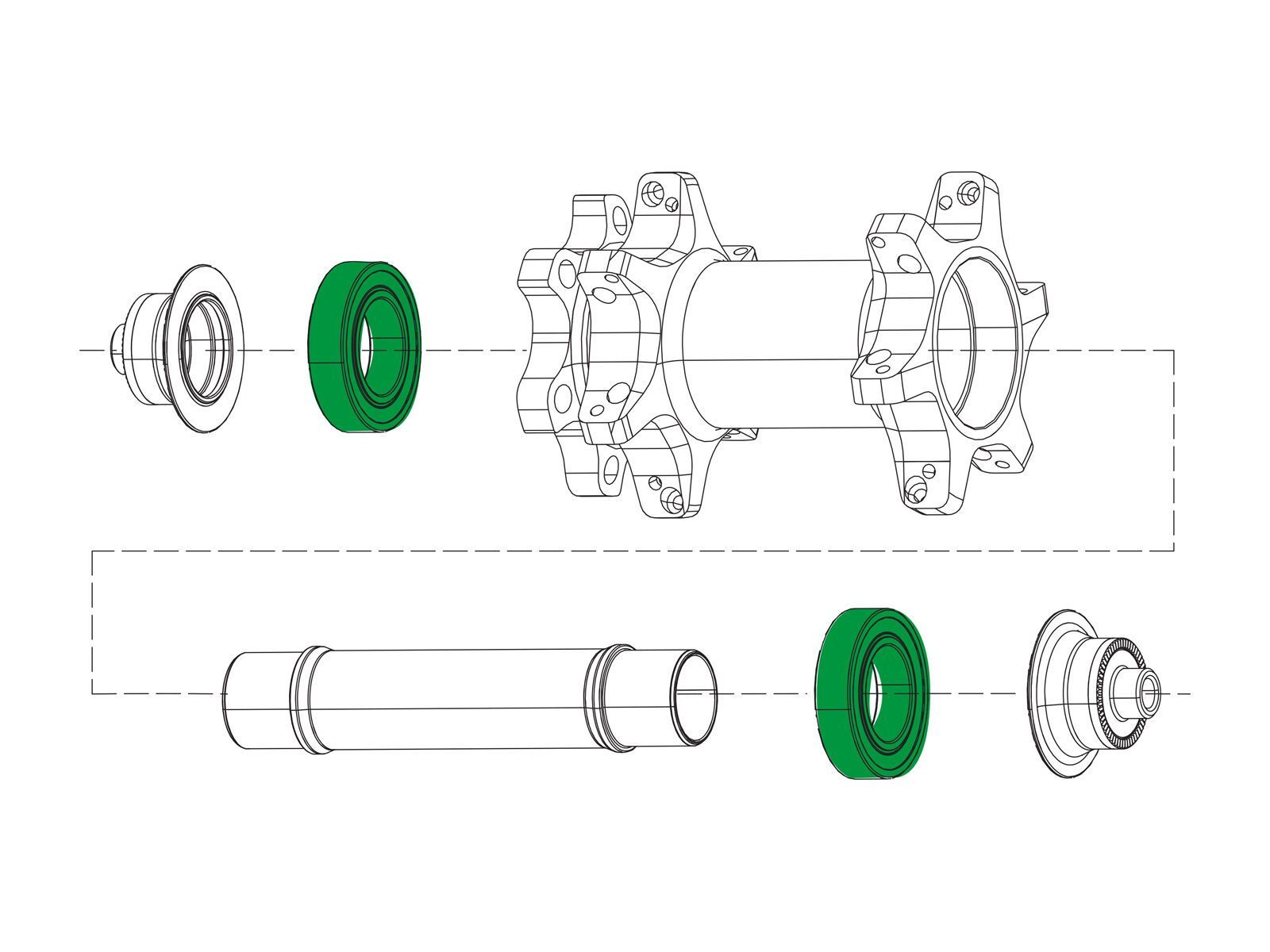 Zipp Lager 61803 - 2 Stück, für Nabe 77 Disc - Bild 1