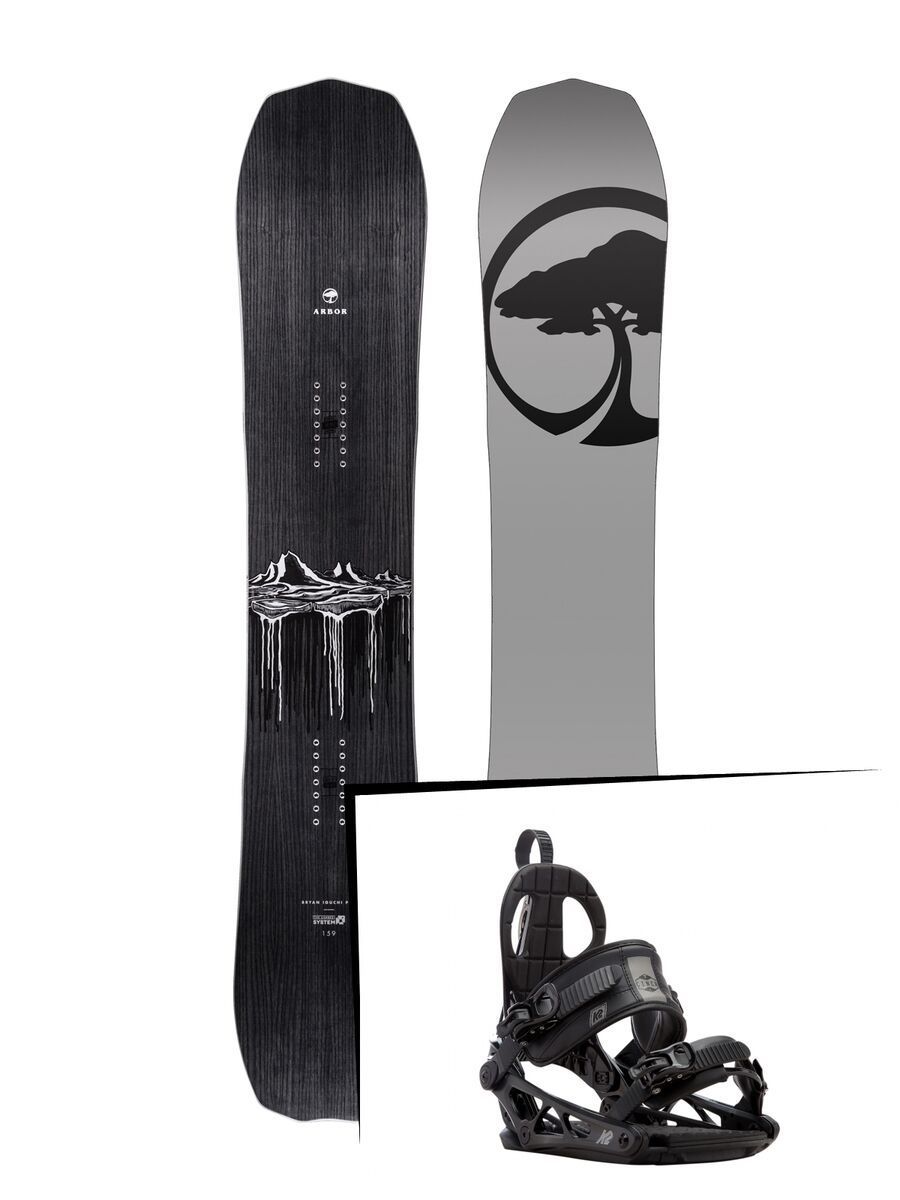 Set: Arbor Iguchi Pro Camber 2017 + K2 Cinch CTC (1728774S) - Bild 1