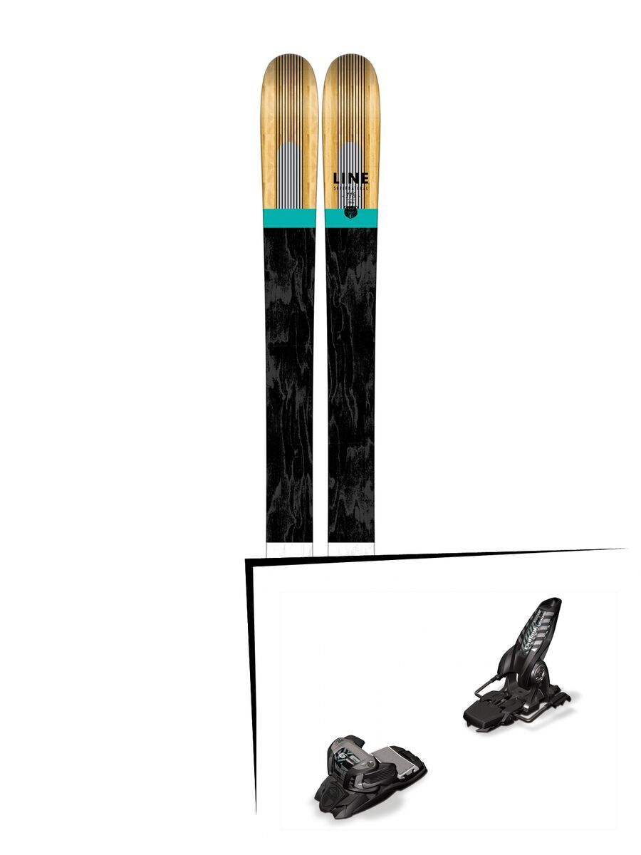 Set: Line Supernatural 115 2017 + Marker Griffon 13 120 mm, black/powder-blue/white - Skiset - Bild 1