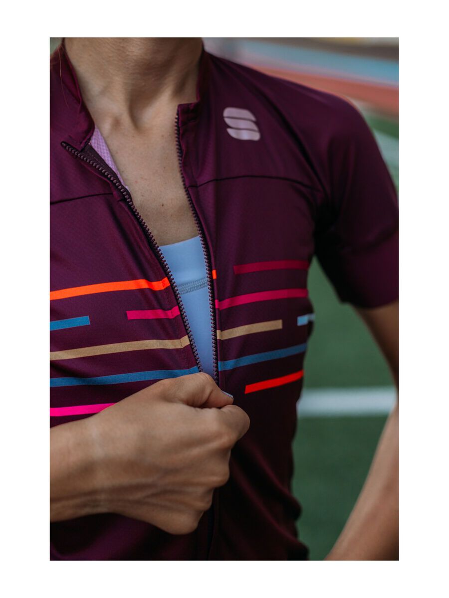 Sportful Vélodrome W Short Sleeve Jersey, red wine - Bild 7