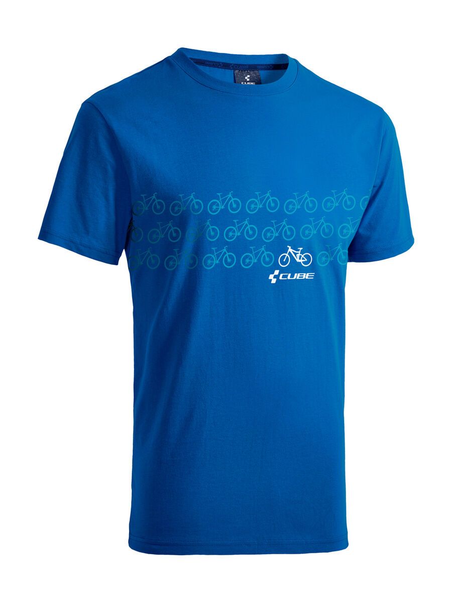 Cube Junior T-Shirt Bike Stripes, blue´n´white - Bild 1
