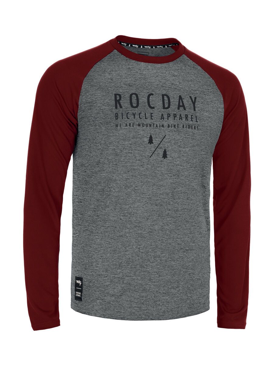 Rocday Manual Jersey, melange / dark red - Bild 1