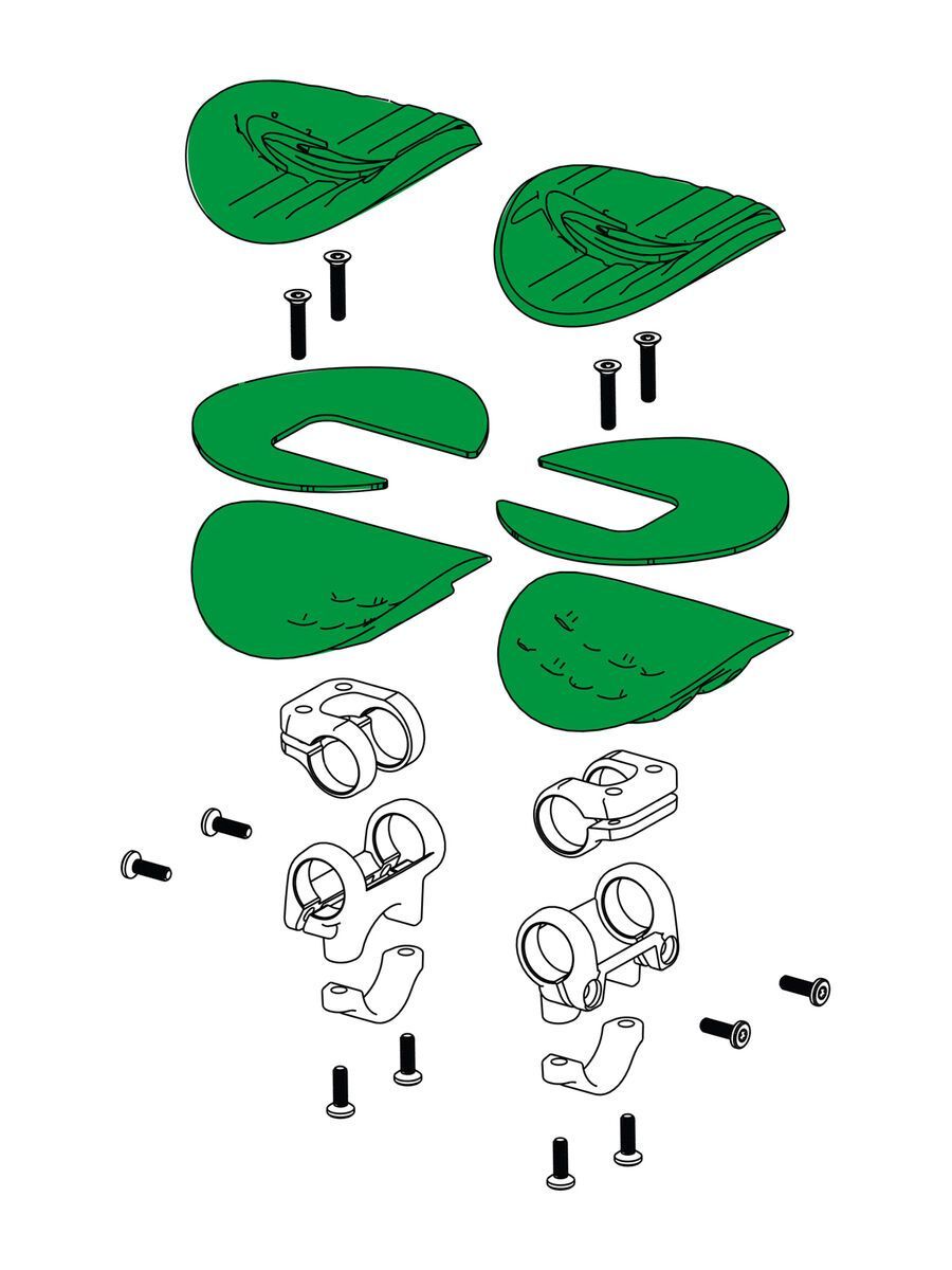 Zipp Vuka Alumina/Stealth/Aero Armrest Kit - Low Mount - Bild 2