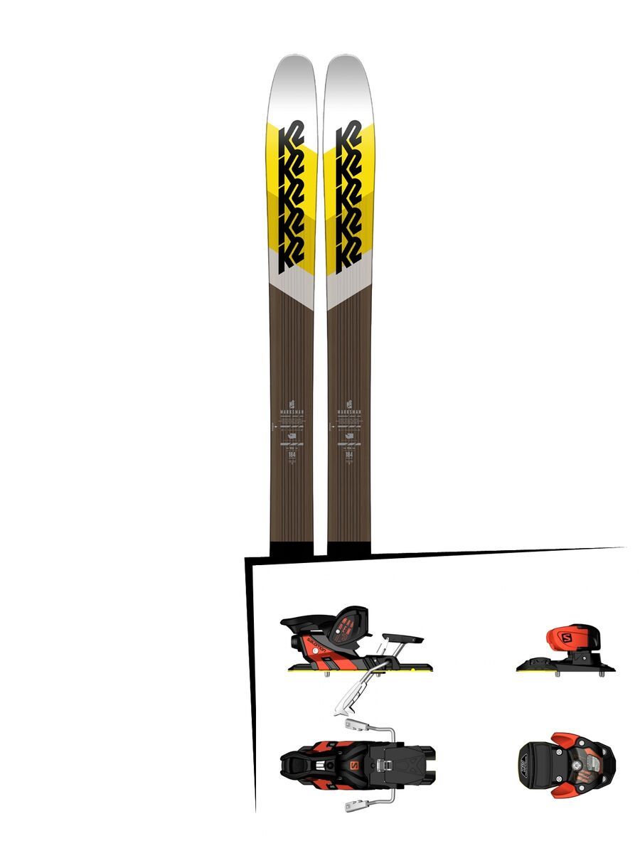 Set: K2 SKI Marksman 2018 + Salomon Warden MNC 13 white/black/orange - Bild 1