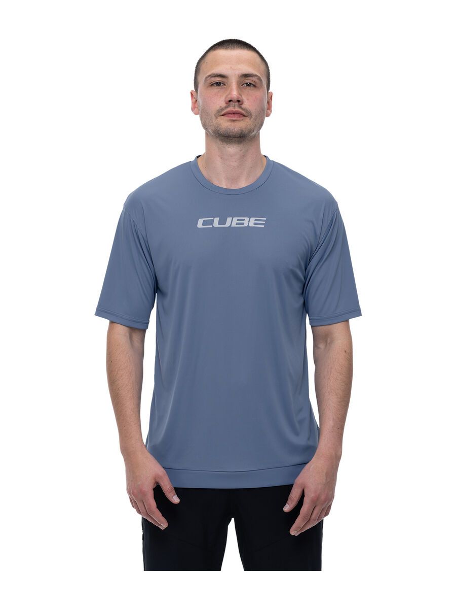 Cube ATX Rundhalstrikot Tech kurzarm, smoke blue - Bild 3
