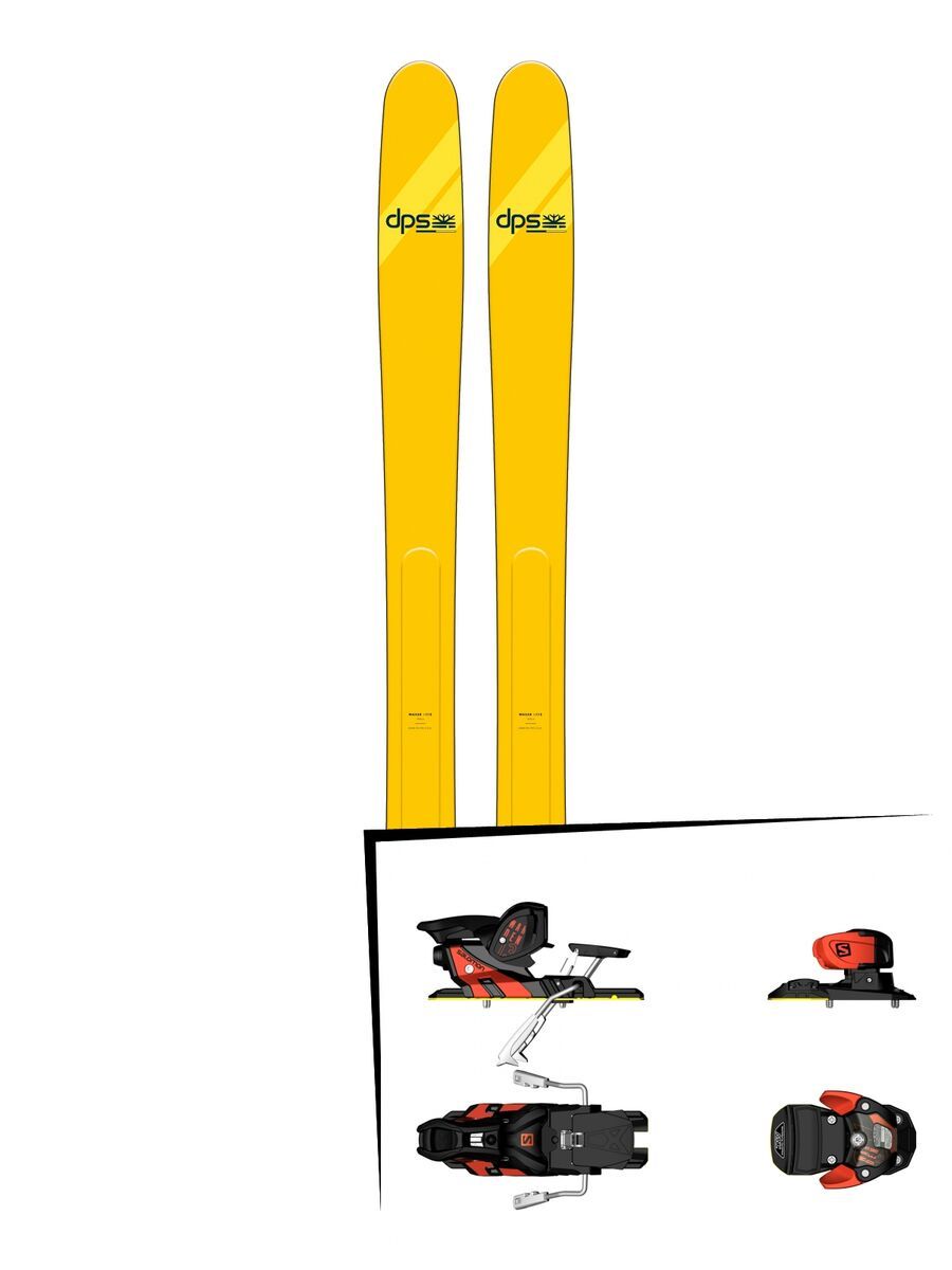 Set: DPS Skis Wailer A112 Alchemist 2018 + Salomon Warden MNC 13 white/black/orange - Bild 1
