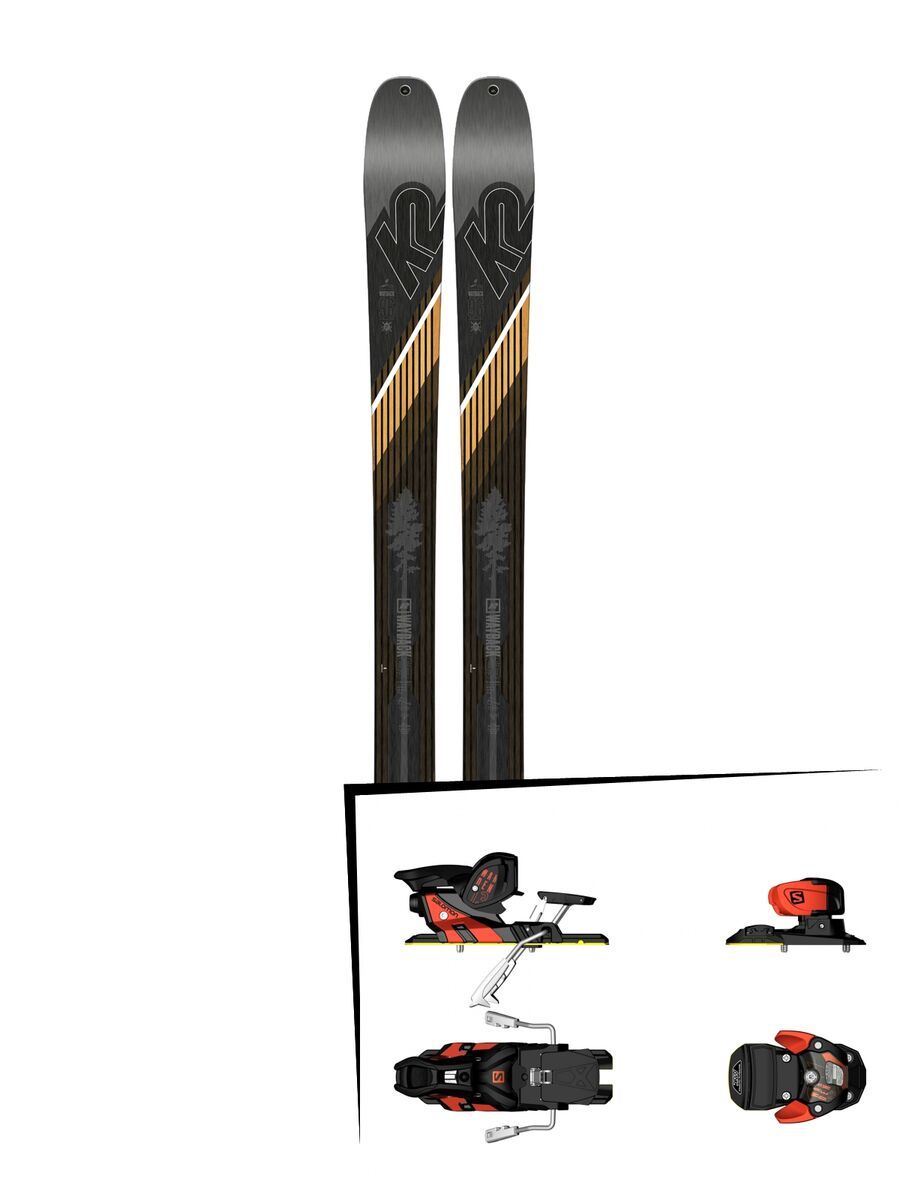 Set: K2 SKI Wayback 96 2019 + Salomon Warden MNC 13 white/black/orange - Bild 1