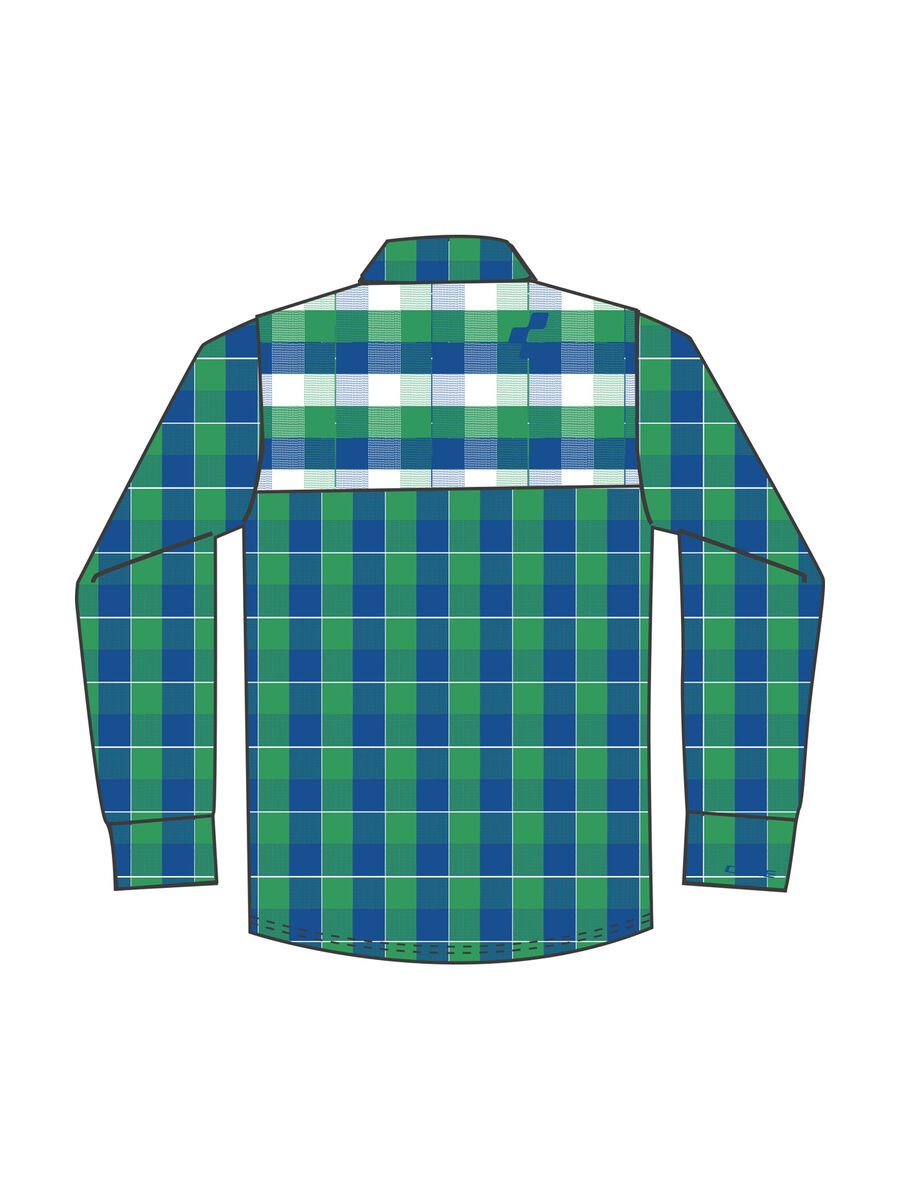 Cube Race Shirt Longsleeve, green´n´blue´n´white - Bild 2